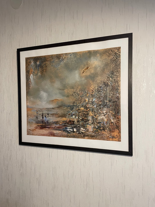 Rantakatu print, with frame